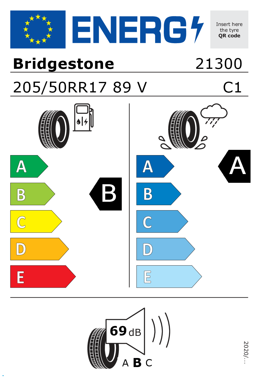 EU-Reifenlabel BRIDGESTONE Turanza-6 TL